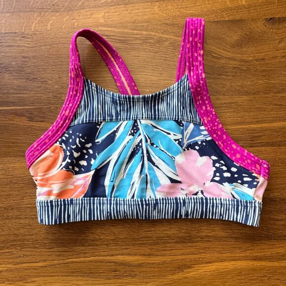 ATHLETA GIRL Paradise Splash Bikini & Shorts Girls XS 6 Athletic Swim Set - Picture 2 of 15